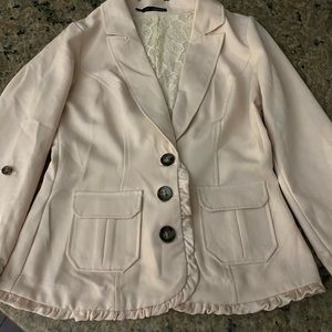 Adorable cream blazer size small. Excellent condition